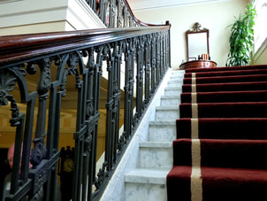 Carpeted stairs cleaned by All Ways